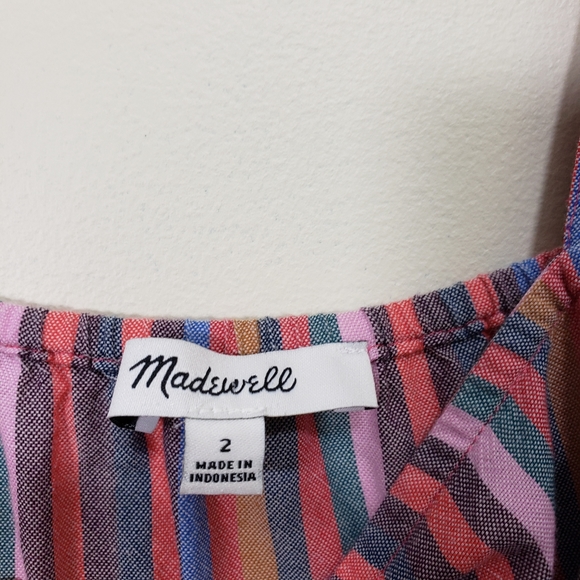 Madewell tie front striped cami tank top - Picture 4 of 12